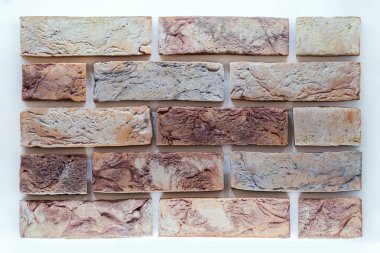 Tuğla duvar dokusu. Eski tuğla duvar. Beyaz Kırmızı Retro Duvar Kağıdı. Tuğladan bir duvarın arka planı. Kırmızı kahverengi tuğla duvar arka plan