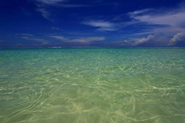 Superbe Vue Sur Paysage Tropical Maldives Eau Turquoise Océan Indien — Photo