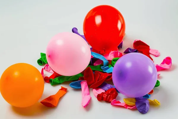 Close View Colorful Balloons Isolated Beautiful Party Holiday Celebration Birthday — Stock Photo, Image