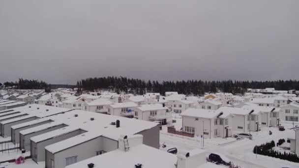 Güzel Köy Manzara Kış Gününde Inanılmaz Dron Görünümü Muhteşem Kış — Stok video