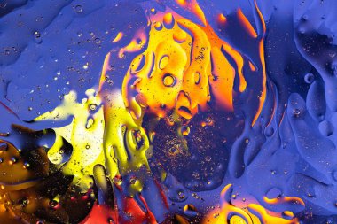 Mavi, kırmızı, turuncu, siyah, sarı renkli soyut tasarım, doku. Güzel arka planlar.