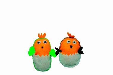 Sevimli el yapımı Paskalya dekorasyon elemanı görünümü yakın. Güzel arka planlar.