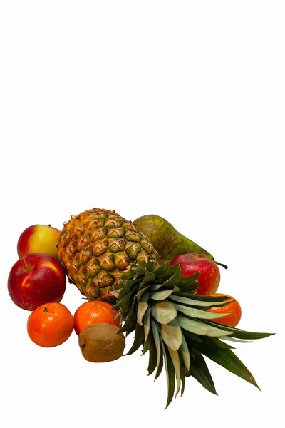 Farbenfrohe Nahaufnahme Von Früchten Isoliert Schöne Natur Hintergründe — Stockfoto