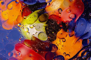 Kırmızı, turuncu, mavi, siyah, sarı renkli soyut tasarım, doku. Güzel arka planlar.