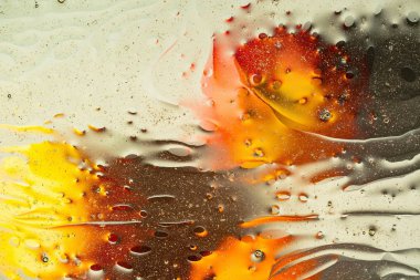 Yeşil, kırmızı, turuncu, siyah, sarı renkli soyut tasarım, doku. Güzel arka planlar.