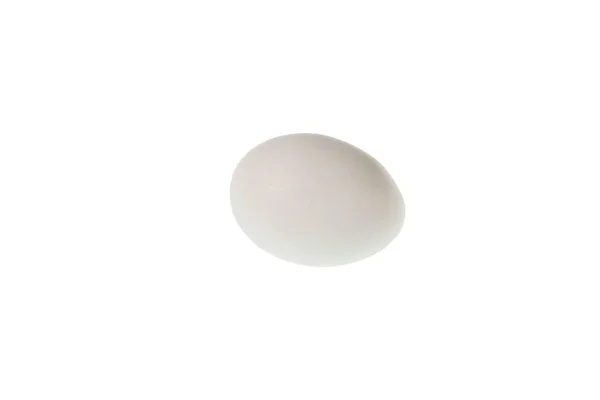 Κλείστε Την Όψη Του Λευκού Αυγού Κοτόπουλου Απομονωμένη Φόντο Φαγητού — Φωτογραφία Αρχείου