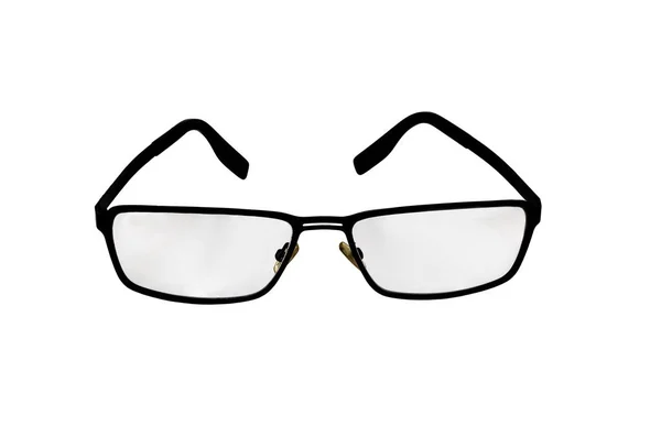 Närbild Glasögon Isolerade Bakgrunder Texturer Hälso Koncept Syn Konceptet — Stockfoto