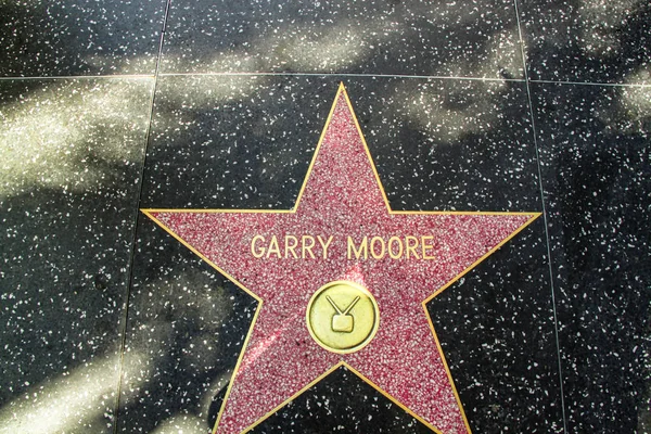 Hollywood Walk Fame Gwiazda Według Nazwy Garry Moore Los Angeles — Zdjęcie stockowe