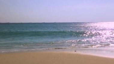 Aruba Adası 'nın Kartal Sahili' nde muhteşem bir gün batımı. Karayipler. Güzel doğa arkaplanı.  