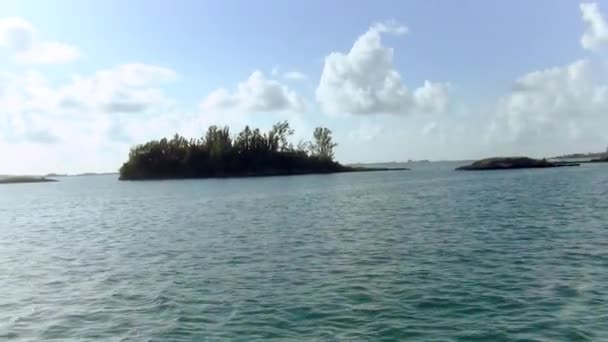 Prachtig Uitzicht Bermuda Met Prachtige Huizen Groene Bomen Atlanta Mooie — Stockvideo