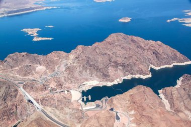 Büyük Kanyon Arial görünümü şaşırtıcı. Navajo köprü. Helikopter turu. Güzel doğa manzara arka plan. 