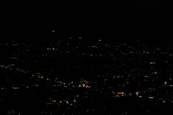 Widok Pilota Miasto Nocną Lampą Piękne Tła Nocne — Zdjęcie stockowe
