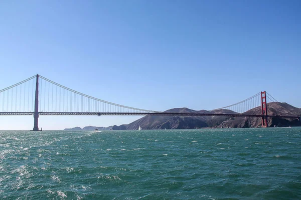 Linda Ponte Golden Gate Fundo Céu Azul São Francisco Califórnia — Fotografia de Stock