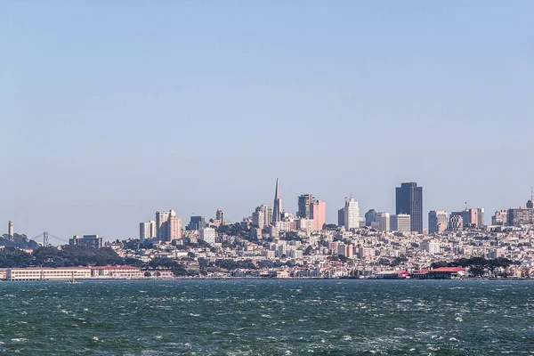 Uma Vista Incrível Sobre São Francisco Califórnia Fundo Azul Céu — Fotografia de Stock