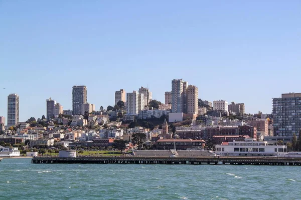 Incredibile Vista San Francisco California Sfondo Cielo Blu Bellissimi Sfondi — Foto Stock