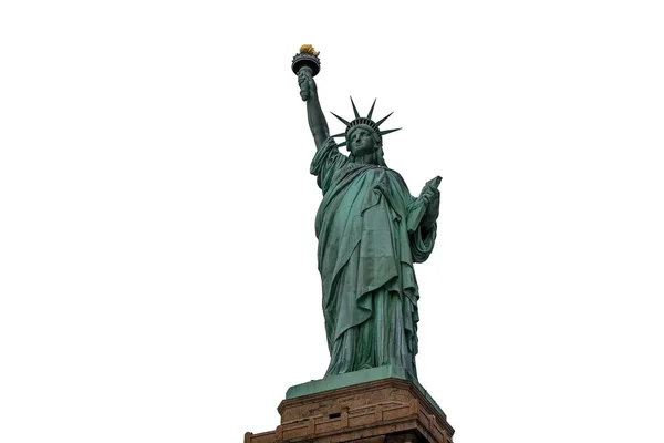 Güzel görünümü izole Özgürlük Heykeli. New York'taki Özgürlük Adası. New York Limanı. 