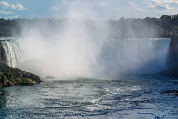 Niagara Jatuh Horseshoe Ontario Kanada Latar Belakang Air Terjun Indah — Stok Foto