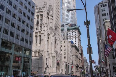 Akşam saatlerinde Broadway siluetinin güzel manzarası. Güzel manzara arka planlar. 09.26.2012. New York. Abd