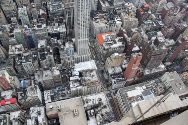 Ariel görünümü üzerinde Manhattan.New York.Usa. Güzel arka plan.