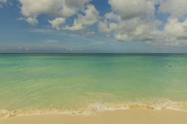 Geweldige Schoonheid Caribisch Zeestrand Aruba Eiland Prachtige Natuur Achtergrond — Stockfoto