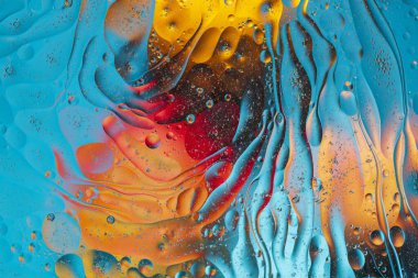 Mavi, kırmızı, turuncu, sarı soyut tasarım ve dokuya yakından bakın. Güzel soyut arkaplanlar.