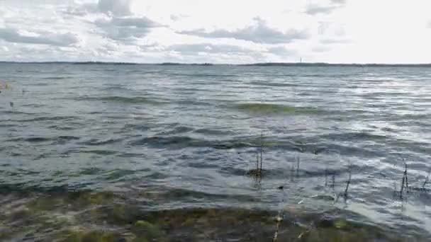Чудовий Краєвид Природи Чудовий Вид Морську Поверхню Балтійського Моря Літній — стокове відео