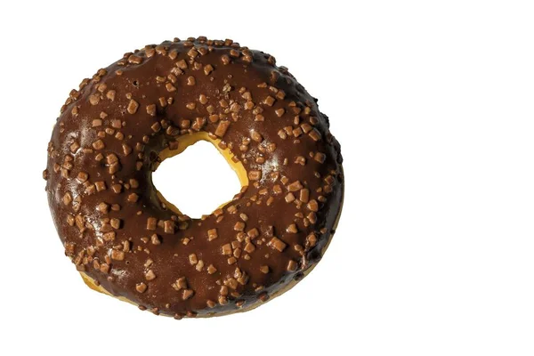 배경에는 초콜릿 도넛이 분리되어 있습니다 식품과 음료의 — 스톡 사진