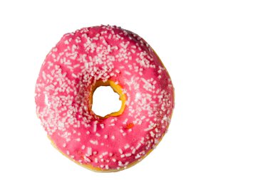 Beyaz arkaplanda izole edilmiş çöreğin yakın görüntüsü. Yiyecek ve içecek konsepti.