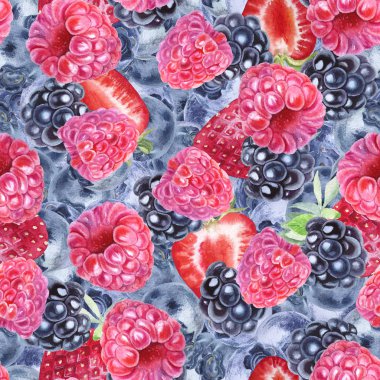 Çilek suluboya ile el ile boyanır.