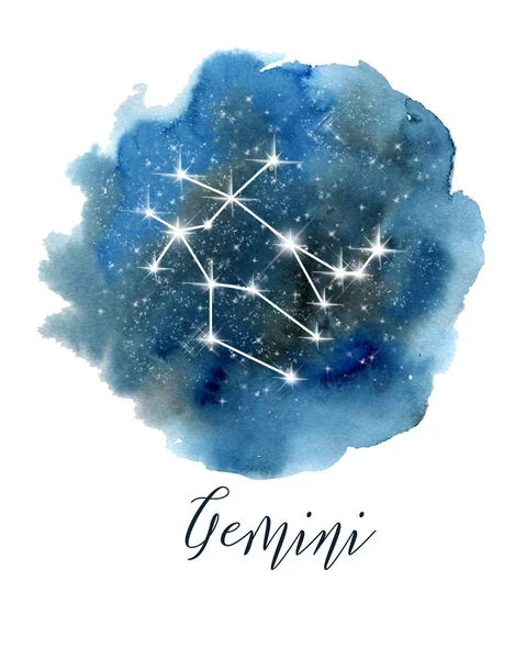 Mão Azul Escuro Desenhado Aquarela Céu Noturno Com Estrelas Rugosa — Fotografia de Stock