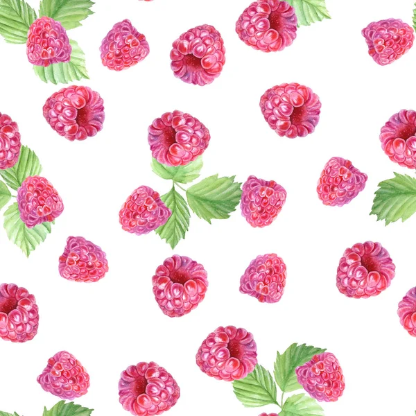 바탕에 딸기와 패턴입니다 열매는 손으로 수채화로 그리는 — 스톡 사진