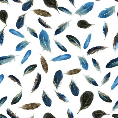 Tüyler ile Dikişsiz desen. Suluboya, mürekkep ve kalem ile çizilmiş. Kumaş, kağıt, kartlar, davetiyeler, zarflar için, tarihi ve diğer.