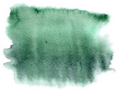 beyaz arka plan üzerinde izole suluboya yeşil grunge spot afiş.