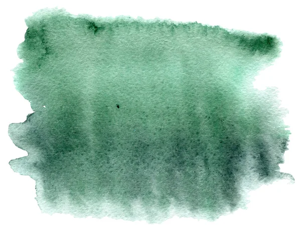 beyaz arka plan üzerinde izole suluboya yeşil grunge spot afiş.