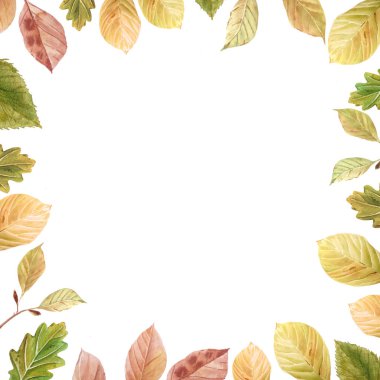 Sonbahar yaprakları çerçevesi
