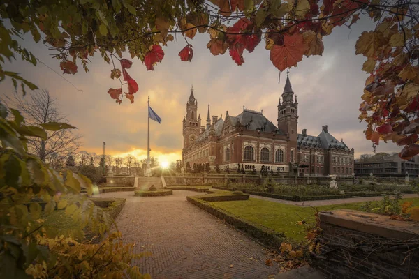 Haya Noviembre 2018 Nublado Temprano Mañana Jardín Del Palacio Paz — Foto de Stock