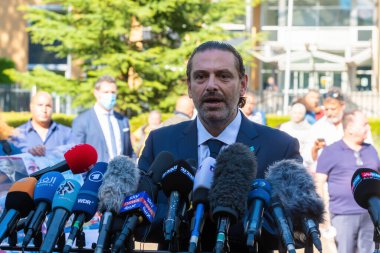 LEIDSCHENDAM, 18 Ağustos 2020 - Lübnan eski Başbakanı Saad Hariri, Lübnan Özel Mahkemesi 'nin babası Rafik Hariri suikastı hakkındaki kararını yorumladı