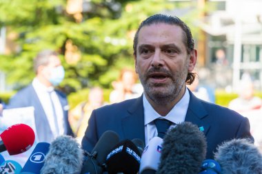 LEIDSCHENDAM, 18 Ağustos 2020 - Lübnan eski Başbakanı Saad Hariri, Lübnan Özel Mahkemesi 'nin babası Rafik Hariri suikastı hakkındaki kararını yorumladı