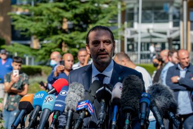 LEIDSCHENDAM, 18 Ağustos 2020 - Lübnan eski Başbakanı Saad Hariri, Lübnan Özel Mahkemesi 'nin babası Rafik Hariri suikastı hakkındaki kararını yorumladı