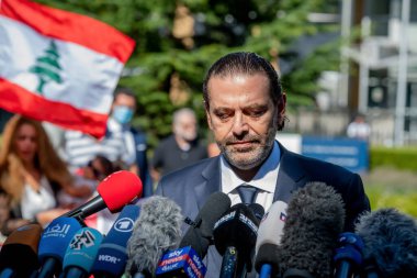 LEIDSCHENDAM, 18 Ağustos 2020 - Lübnan eski Başbakanı Saad Hariri, Lübnan Özel Mahkemesi 'nin babası Rafik Hariri suikastı hakkındaki kararını yorumladı