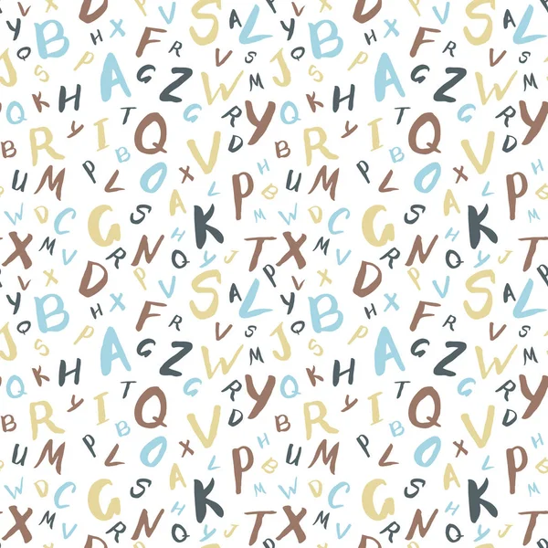 Motif Alphabétique Vectoriel Sans Couture Motif Abc Coloré Pour Arrière — Image vectorielle