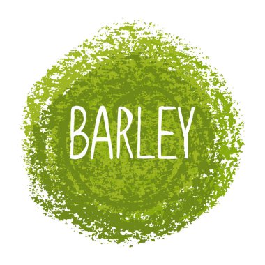 Vektör çizim, el yazısıyla yazılmış word arpa doku ile. Yaratıcı yazı etiket, Etiketler, ambalaj, bakkal dükkanı dekorasyonu için. Doğal gıda kavramı. ESP 10