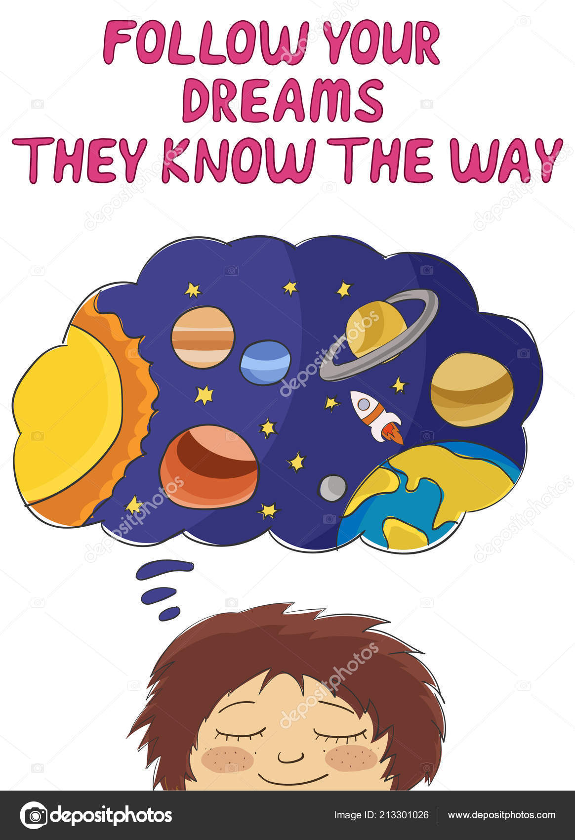 picture Follow Your Dreams They Know The Way Poster depositphotos