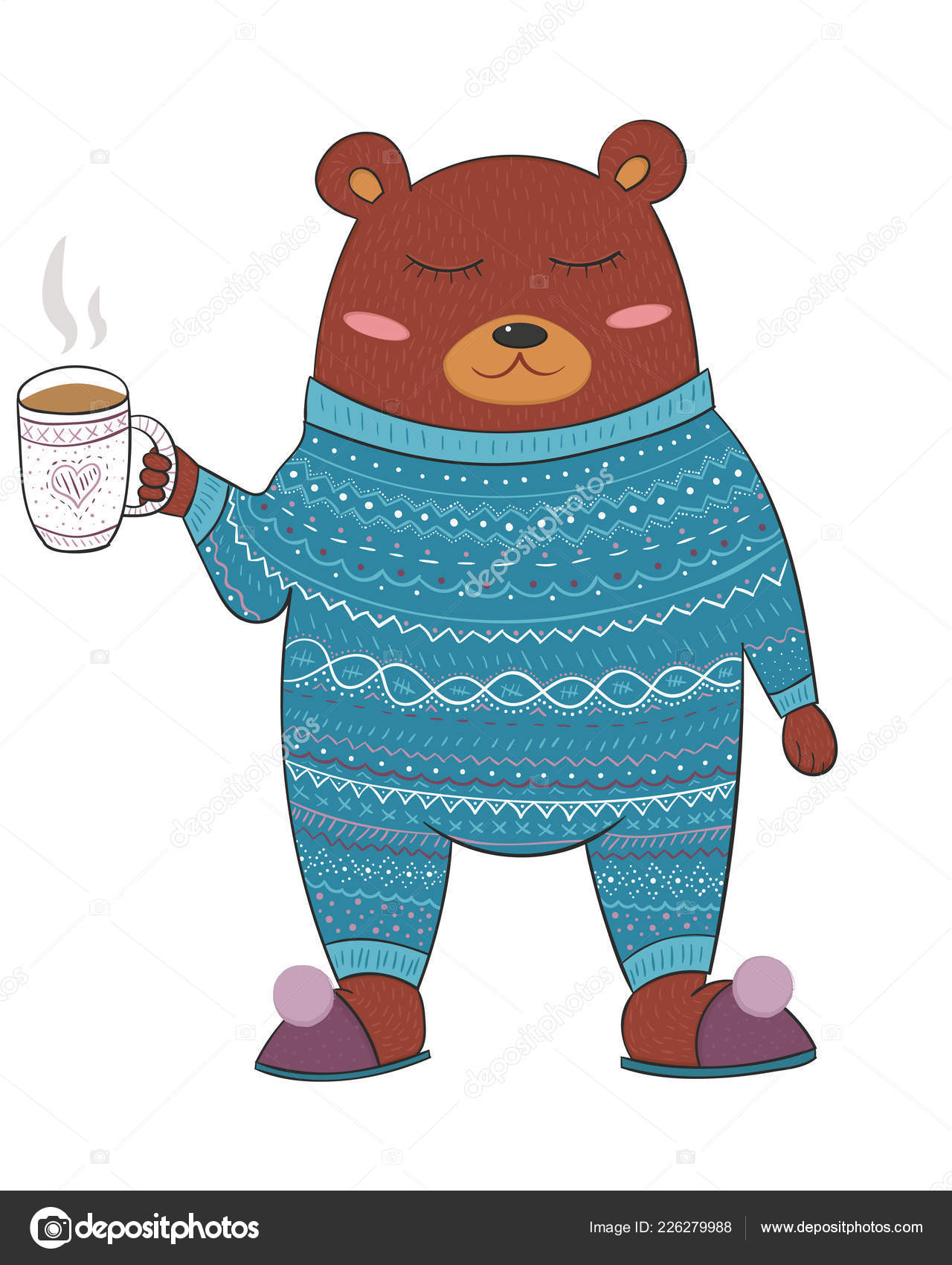 teddy bear in pjs
