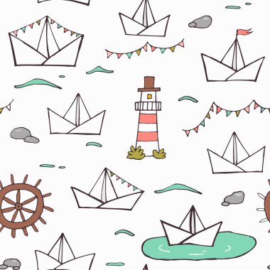 Deniz sorunsuz vektör desen