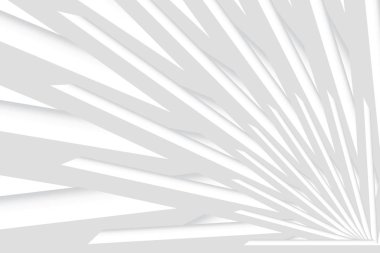 Soyut Beyaz desen alanı. Dönen prizmalar vektör sağ alt köşesinden gelen ışınları severim. Bir şablon, afiş, arka plan, vb kullanılabilir.