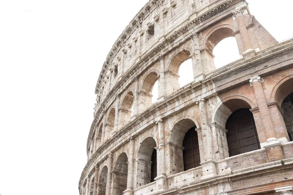 Colosseum Rom Italien Isolerad Vitt Med Plats För Text — Stockfoto