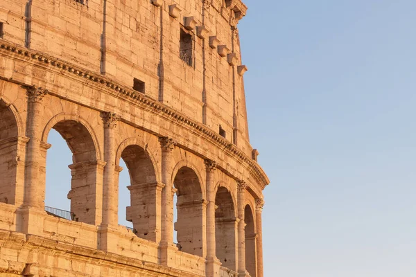 Kolosseum Sonnenuntergang Rom Italien Horizontal Mit Platz Für Ihren Text — Stockfoto