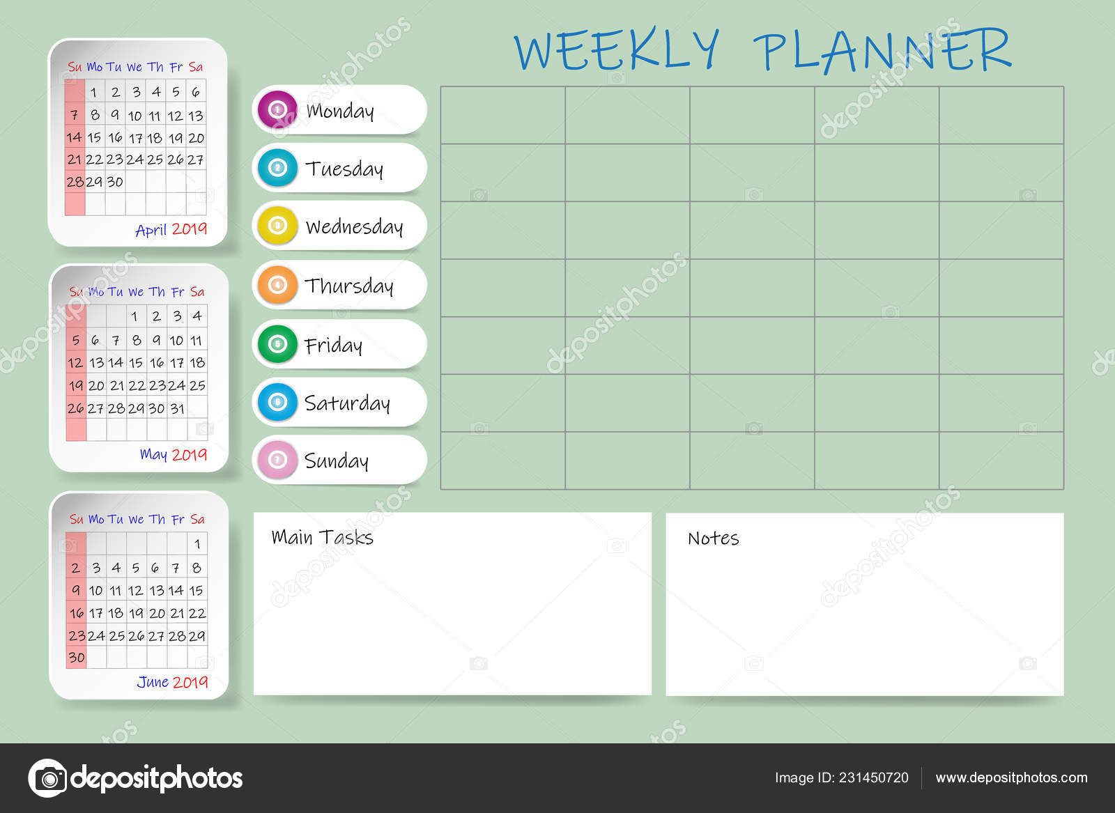 Blank Schedule Chart