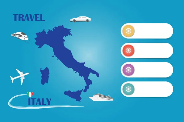 Travel Italy template vector — Stock Vector